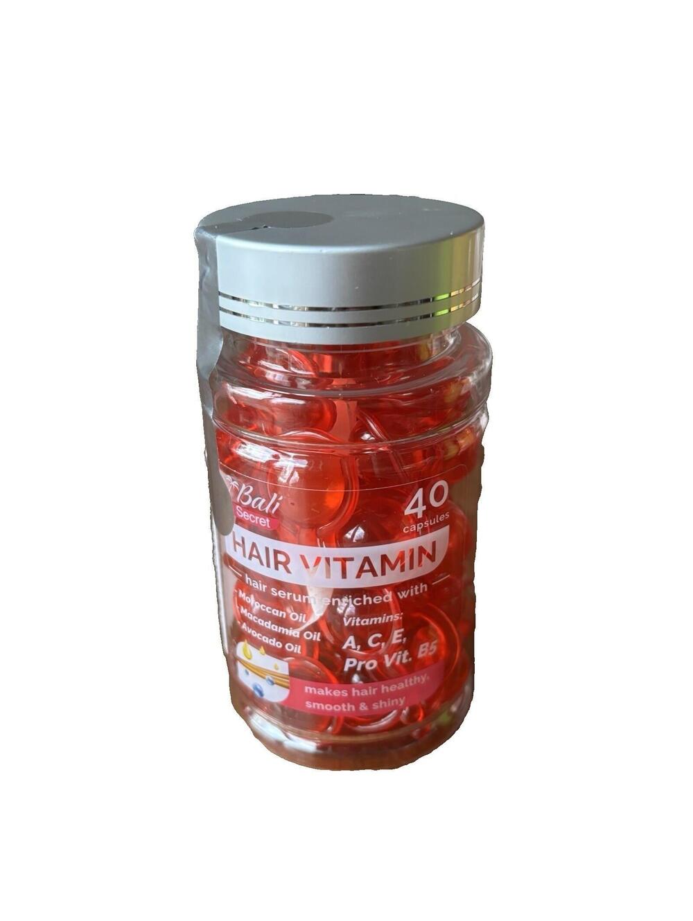 Bali Secret Hair Vitamin Serum Capsules – 40 Soft Gel Hair Growth Treatment